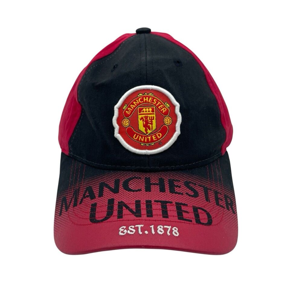 Manchester United FC Two-Tone Red Black Baseball Cap Hat
